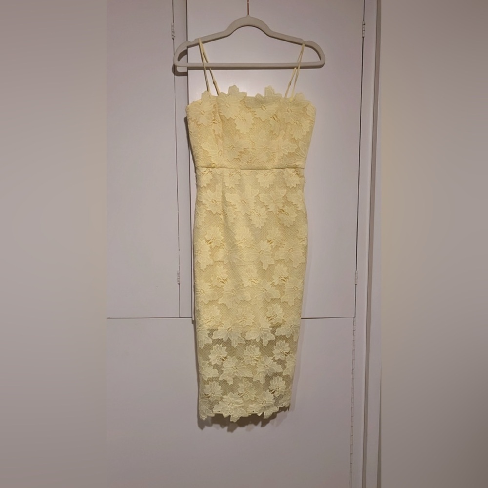 Nwot Bardot Sunshine Dress in Lemon - Picture 7 of 11